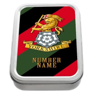 Personalised Yorkshire Regiment Military Tobacco Tin TR46