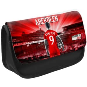 Personalised Aberdeen Football Black Pencil Case AFM01