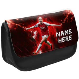 Personalised Manuela Zinsberger Arsenal Football Black School Pencil Case NLP72