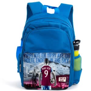 Personalised Aston Villa Football Kids Blue Backpack AF08