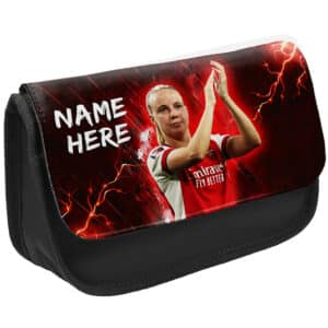 Personalised Beth Mead Arsenal Women's Football Black School Pencil Case NLP57