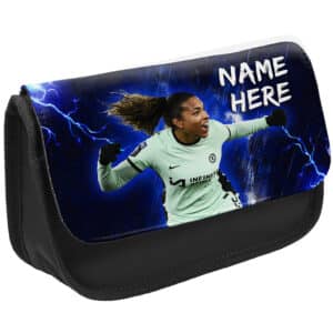 Personalised Catarina Macario Chelsea Women's Football Black School Pencil Case NLP59