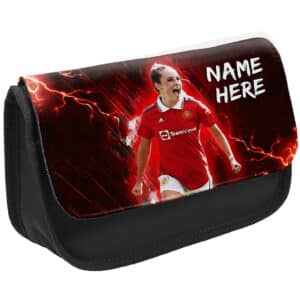 Personalised Ella Toone Man Utd Women's Football Black School Pencil Case NLP61