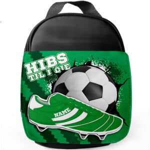 Personalised Hibernian Football Boot School Lunch Bag FB27