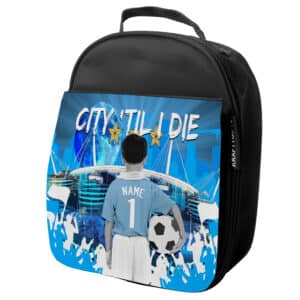 Personalised Manchester City Kids Football School Lunch Bag CF37