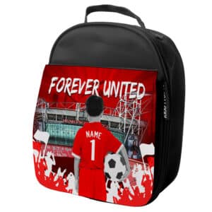 Personalised Manchester United Kids Football School Lunch Bag CF38