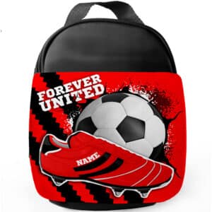 Personalised Manchester United Football Boot School Lunch Bag FB37