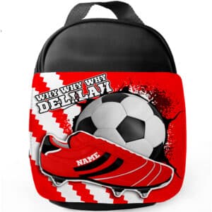 Personalised Stoke Football Boot School Lunch Bag FB52