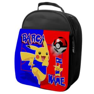 Personalised Barcelona Pokemon Football School Lunch Bag PF04