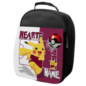 Personalised Hearts Pokemon Football School Lunch Bag PF28