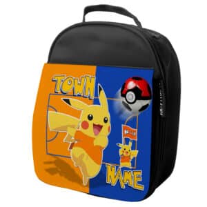 Personalised Luton Pokemon Football School Lunch Bag PF37A