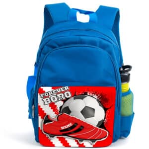 Personalised Middlesborough Football Boot Blue Backpack FB38