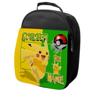 Personalised Norwich Pokemon Football School Lunch Bag PF37