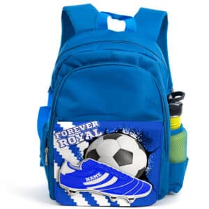 Personalised Reading Football Boot Blue Backpack FB47