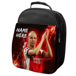 Personalised Beth Mead Womens Football Arsenal School Lunch Bag NL57