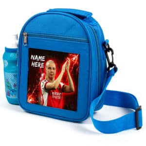 Personalised Beth Mead Arsenal Women's Football Blue Lunch Bag NL57