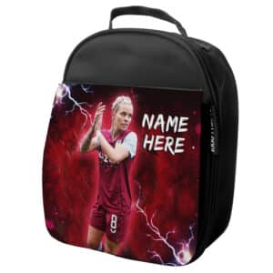 Personalised Rachel Daly Womens Football Villa School Lunch Bag NL75