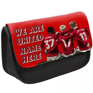 Personalised Mainoo Garnacho Hojlund Man Utd Player Black Pencil Case NLP82