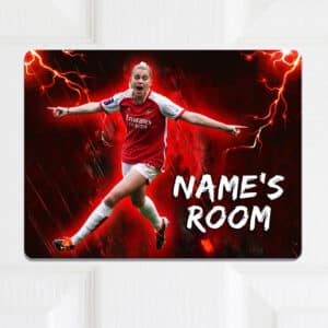 Personalised Alessia Russo Womens Football Arsenal Girls Bedroom Door Sign NLD51