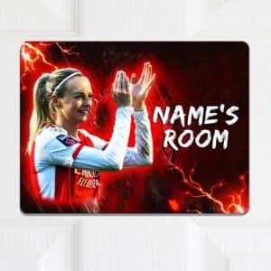 Personalised Amanda Ilestadt Womens Football Arsenal Girls Bedroom Door Sign NLD53