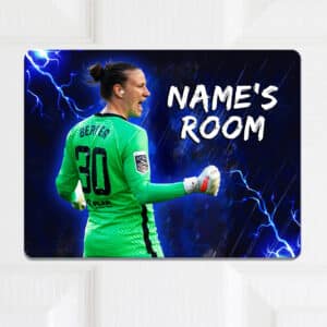 Personalised Ann-Katrin Berger Womens Football Chelsea Girls Bedroom Door Sign NLD54