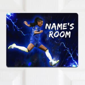 Personalised Ashley Lawrence Womens Football Chelsea Girls Bedroom Door Sign NLD55