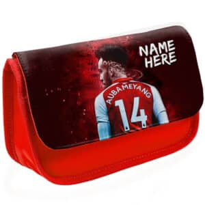 Personalised Aubameyang Arsenal Football Player Red Pencil Case NLP03