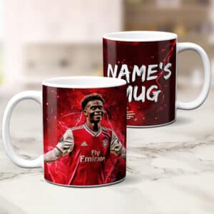 Personalised Saka Arsenal Football Mug NLM21