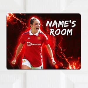 Personalised Ella Toone Womens Football Man Utd Girls Bedroom Door Sign NLD61