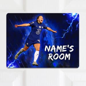 Personalised Fran Kirby Womens Football Chelsea Girls Bedroom Door Sign NLD62