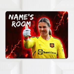 Personalised Mary Earps Womens Football Man Utd Girls Bedroom Door Sign NLD73