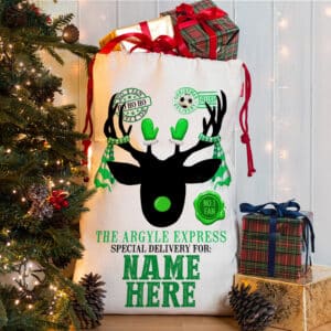 Personalised Plymouth Football Reindeer Christmas Sack RCS52