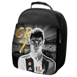 Ronaldo Football Black School Lunch Bag CR03