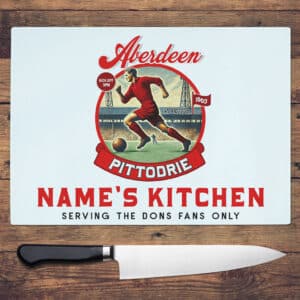 Personalised Aberdeen Vintage Nostalgia Football Chopping Board NFCH01