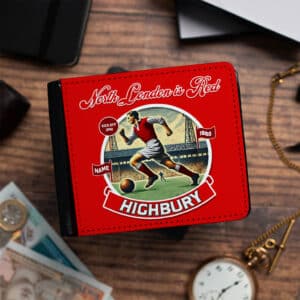 Personalised Arsenal Vintage Nostalgia Football Wallet NFW02