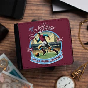 Personalised Aston Villa Vintage Nostalgia Football Wallet NFW03