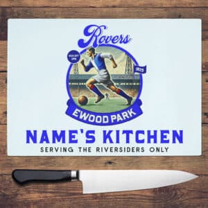 Personalised Blackburn Vintage Nostalgia Football Chopping Board NFCH06