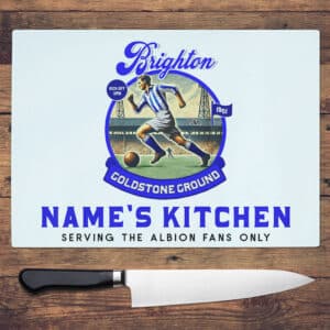 Personalised Brighton Vintage Nostalgia Football Chopping Board NFCH11
