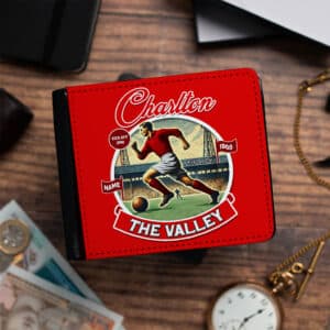 Personalised Charlton Vintage Nostalgia Football Wallet NFW17