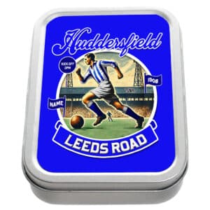 Personalised Huddersfield Football Nostalgia Tobacco Tin NFV41