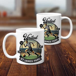Personalised Newcastle Football Nostalgia Mug NFM58