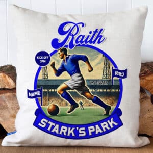 Personalised Raith Vintage Nostalgia Football Cushion Cover NF71