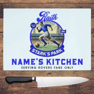 Personalised Raith Vintage Nostalgia Football Chopping Board NFCH71
