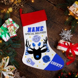 Personalised Stockport Football Christmas Stocking RXS70