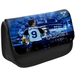 Personalised Dublin Gaelic Football Black Pencil Case GA06
