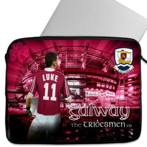 Personalised Galway Gaelic Football Laptop Sleeve iPad Case GA07