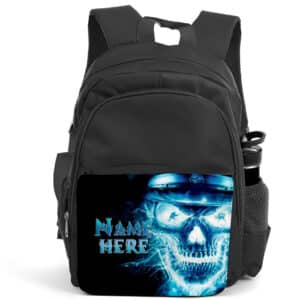 Personalised Night Rider Gamer Kids Black Backpack ST733