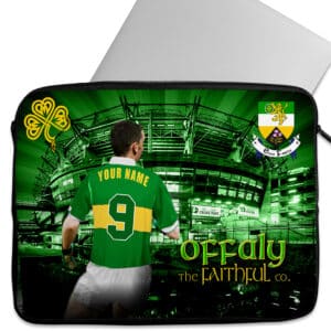 Personalised Offaly Gaelic Football Laptop Sleeve iPad Case GA21