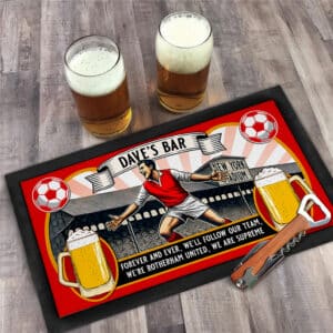 Personalised Rotherham Bar Runner Football Beer Mat SBR74