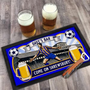 Personalised Shrewsbury Bar Runner Football Beer Mat SBR78